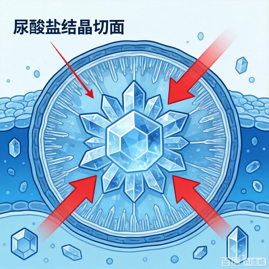 痛风急性发作和尿酸融晶的区别
